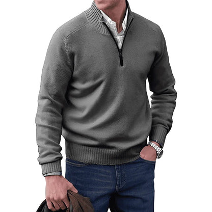 Tobi - Benoit Elegant Cashmere Jumper With Zip Fastening