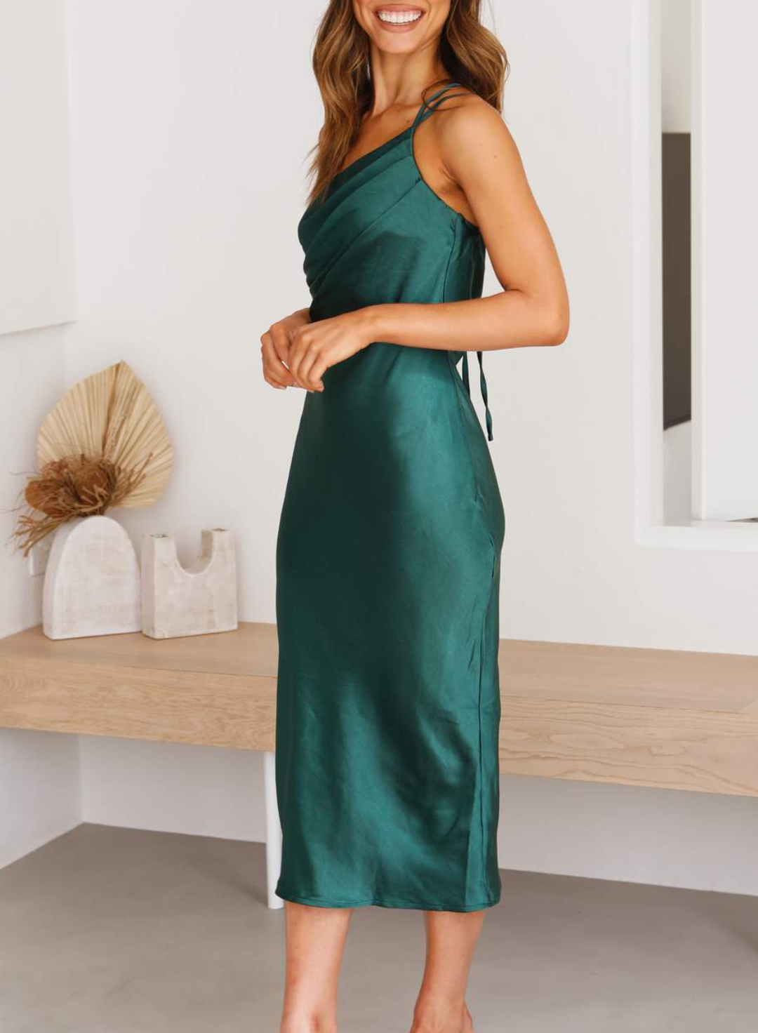 Satin Midi Dress