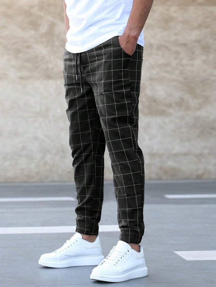 Marteo™ Smart Trousers With Grid Pattern