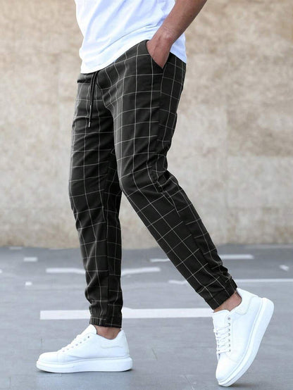 Marteo™ Smart Trousers With Grid Pattern