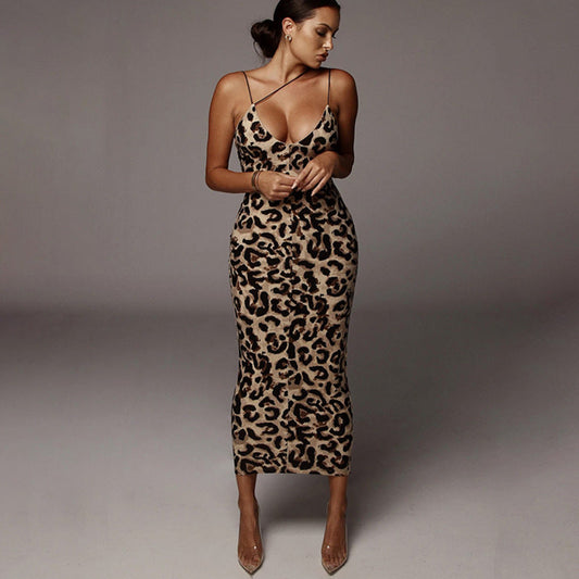 Leopard Print Midi Dress