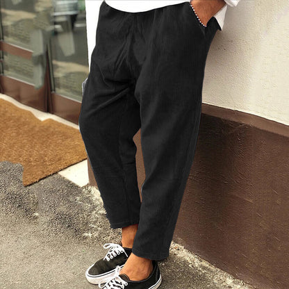 Casual loose corduroy pants for men